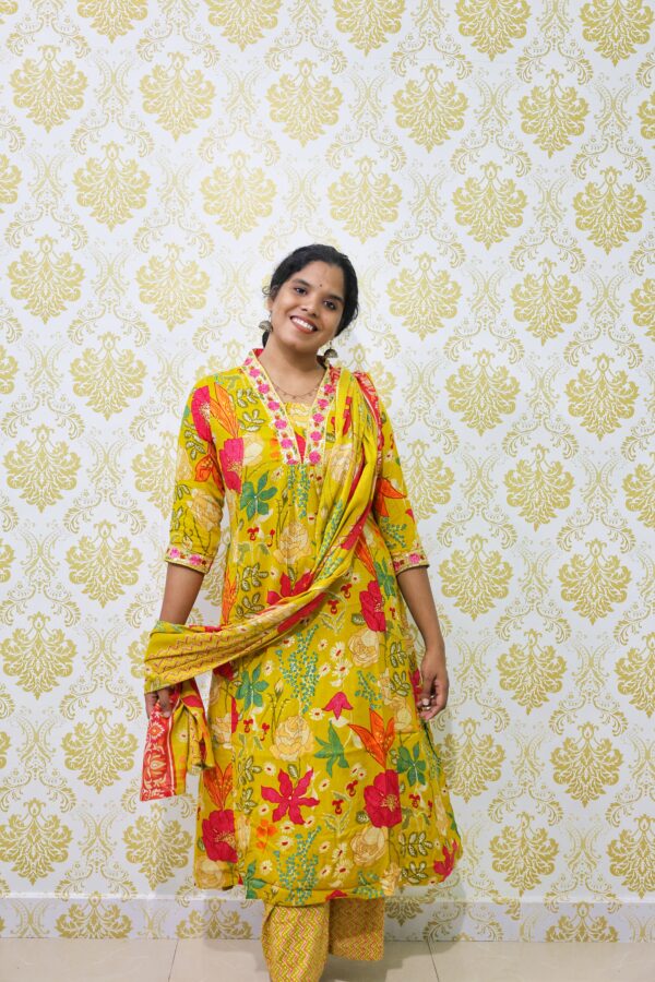 Pure Rayon Cotton Digital Print 3 Piece kurti