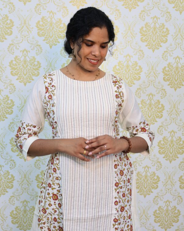 Vatigan a Line Block Printed Top