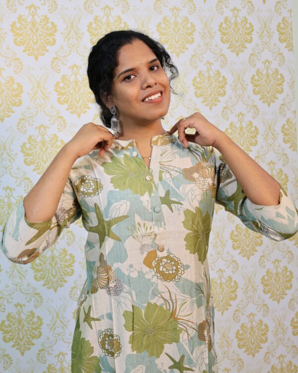 Vatigan a Line Block Printed Top