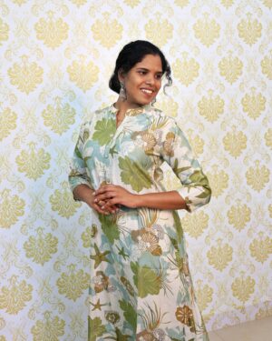 Vatigan a Line Block Printed Top